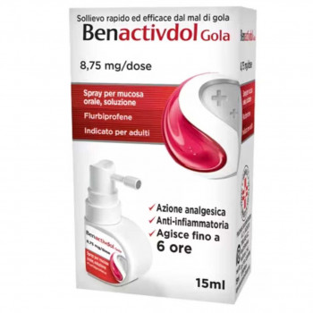 BENACTIVDOL GOLA 8,75 MG/DOSE SPRAY PER MUCOSA ORALE, SOLUZIONE