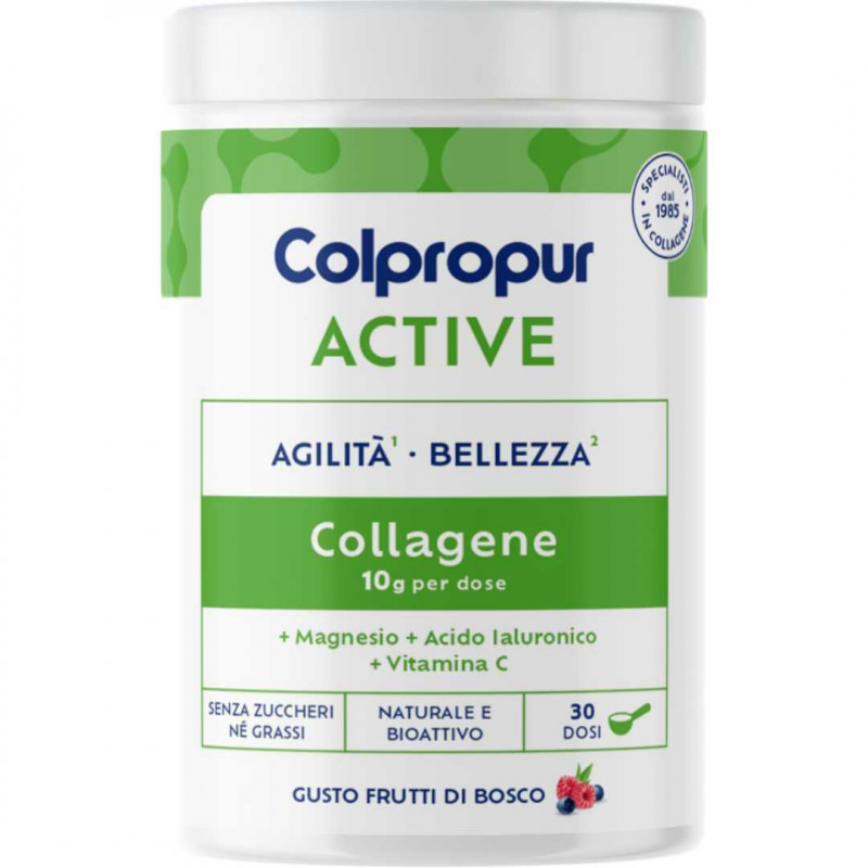COLPROPUR ACTIVE INTEGRATORE A BASE DI COLLAGENE FRUTTI BOSCO COLPROPUR ACTIVE INTEGRATORE A BASE DI COLLAGENE FRUTTI BOSCO