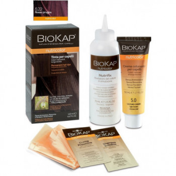 BIOKAP NUTRICOLOR 5,22 ROSSO PRUGNA TINTA TUBO + FLACONE
