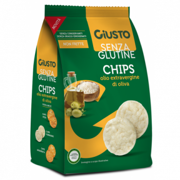 GIUSTO SENZA GLUTINE CHIPS OLIO EXTRAVERGINE DI OLIVA 40 G