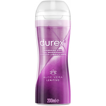 DUREX MASSAGE 2 IN 1 GEL MASSAGGIO CORPO E LUBRIFICANTE ALOE VERA 200 ML