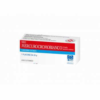 NEOMERCUROCROMO BIANCO 5 MG/G POLVERE CUTANEA