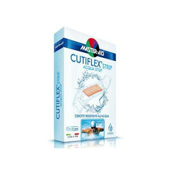 CEROTTO MASTER-AID CUTIFLEXMED STRIP TRASPARENTE IMPERMEABILE SUPPORTO IN POLIURETANO GRANDE 10 PEZZI