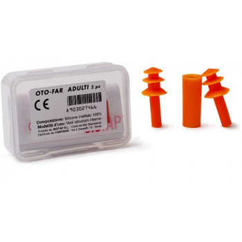 TAPPO AURICOLARE IN GOMMA PER ADULTI OTOFAR 2 PEZZI