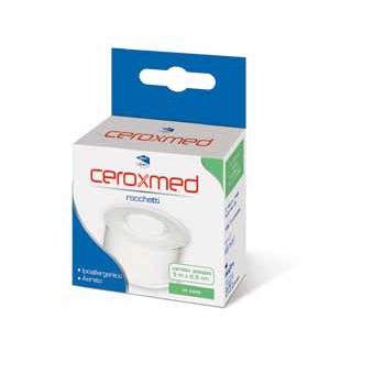 CEROTTO ADESIVO IN ROCCHETTO CEROXMED IN SETA AERATO IPOALLERGENICO BIANCO 500X2,5 CM 1 PEZZO