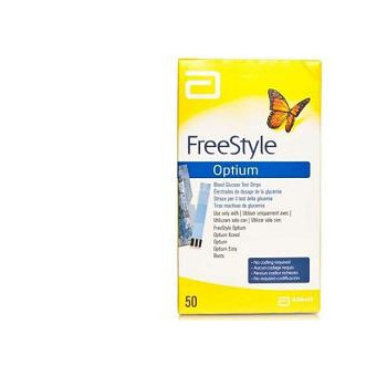 STRISCE MISURAZIONE GLICEMIA FREESTYLE OPTIUM TEST STRIPS 25 PEZZI