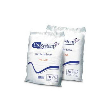 SACCA DI DRENAGGIO DA LETTO PER INCONTINENZA UROSYSTEM TUBO 90 CM SENZA SCARICO 30 PEZZI