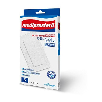 MEDICAZIONE POST OPERATORIA MEDIPRESTERIL DELICATA TNT 10X20CM 5 PEZZI