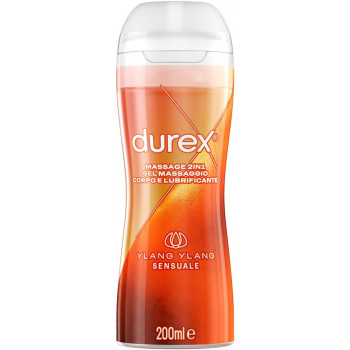 DUREX MASSAGE 2 IN 1 GEL MASSAGGIO CORPO E LUBRIFICANTE YLANG YLANG 200 ML