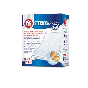 GARZA STERICOMPRESS SOFT XL TNT 36X40CM 12 PEZZI