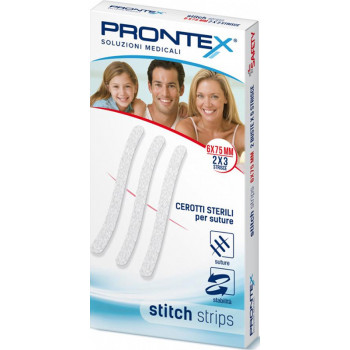 PRONTEX STITCH STRIPS 6X75 MM 6 PEZZI