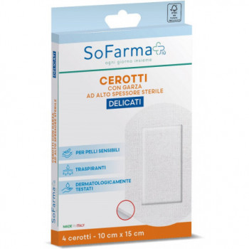 CEROTTO DELICATO 10X15 CM 4 PEZZI SOFARMAPIU'