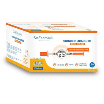 SIRINGA PER INSULINA 1 ML 30 PEZZI SOFARMAPIU'