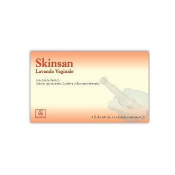 SKINSAN LAVANDA VAGINALE 4 FLACONI 140 ML + 4 CANNULE VAGINALI MONOUSO IN BLISTER