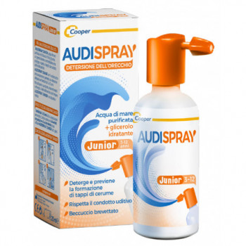 SOLUZIONE DI ACQUA DI MARE IPERTONICO AUDISPRAY JUNIOR IGIENE ORECCHIO SPRAY SENZA GAS 25 ML