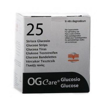 STRISCE MISURAZIONE GLICEMIA OGCARE 25 PEZZI