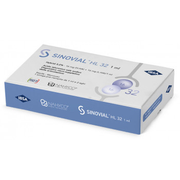 SIRINGA INTRA-ARTICOLARE SINOVIAL HL 32 ACIDO IALURONICO SALE SODICO 16MG H-HA + 16MG H-LA/1ML + AGO 22 GAUGE + AGO 29 GAUGE