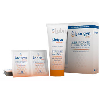 LUBRIGYN KIT CREMA 12 BUSTINE X 2 ML + DETERGENTE 100 ML