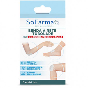 BENDA A RETE TUBOLARE SOFARMAPIU' PER BRACCIO PIEDE E GAMBA  3 METRI TESI
