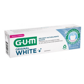 GUM ORIGINAL WHITE DENTIFRICIO SBIANCANTE 75 ML NUOVA FORMULA
