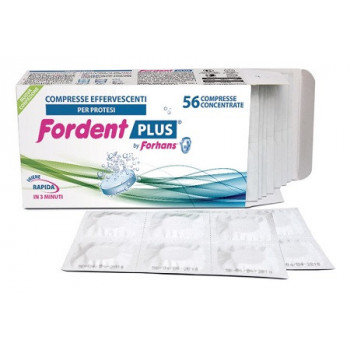 FORDENT PLUS 56 COMPRESSE CONCENTRATE PER DENTIERE E APPARECCHI ORTODONTICI