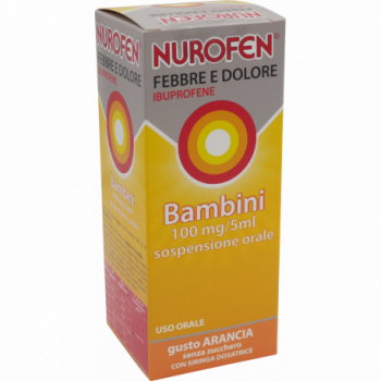 NUROFEN FEBBRE E DOLORE BAMBINI 100MG/5ML SOSPENSIONE ORALE SENZA ZUCCHERO