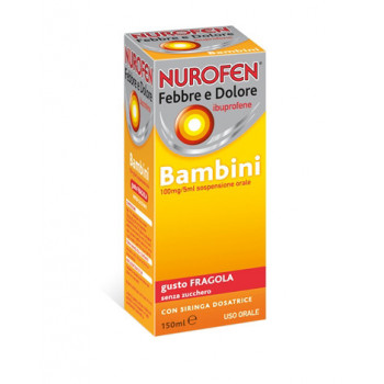 NUROFEN FEBBRE E DOLORE BAMBINI 100MG/5ML SOSPENSIONE ORALE SENZA ZUCCHERO