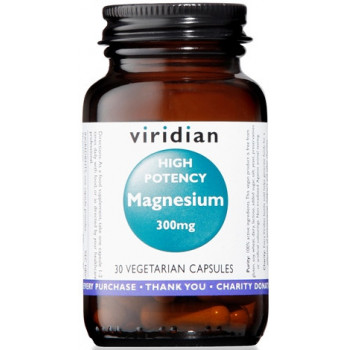 VIRIDIAN MAGNESIUM 300MG HIGH POTENCY 30 CAPSULE VIRIDIAN MAGNESIO SUPERIORE ALTA CONCENTRAZIONE