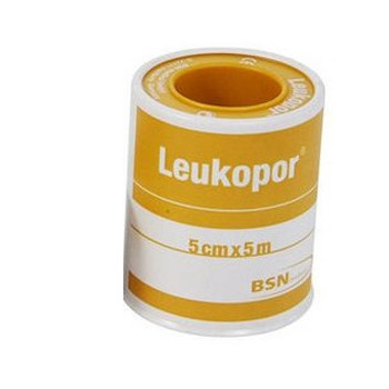 CEROTTO IN ROCCHETTO LEUKOPOR IPOALLERGENICO TESSUTO NON TESSUTO BIANCO 5X500 CM