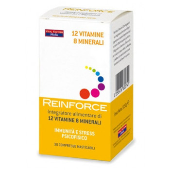 REINFORCE 12 VITAMINE + 8 MINERALI 30 COMPRESSE MASTICABILI