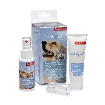 DENTALPET KIT DENTIFRICIO 50ML+SPRAY ORALE 50ML+1 DITALE