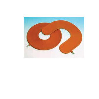 CUSCINO ANTIDECUBITO PNEUMATICO IN GOMMA ROSSA. LARGHEZZA DELLA CIAMBELLA 45CM