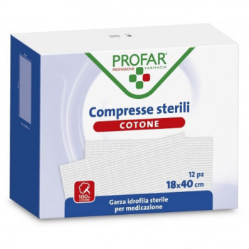GARZA IDROFILA PROFAR COMPRESSA STERILE 18X40 CM 12 PEZZI