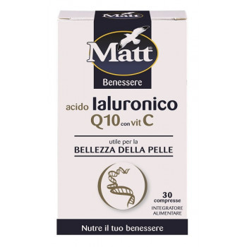 MATT BENESSERE ACIDO IALURONICO Q10 CON VITAMINA C 30 COMPRESSE