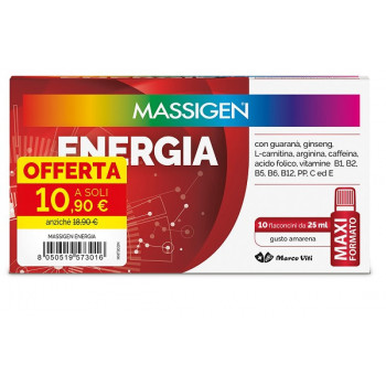 MASSIGEN ENERGIA 10 FLACONCINI DA 25 ML 10,90 E