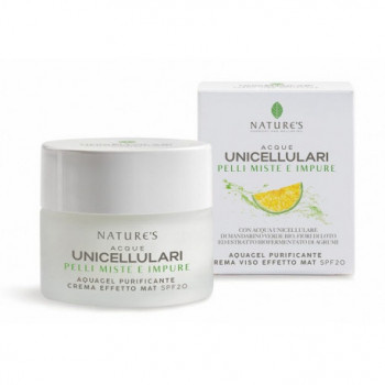 NATURE'S ACQUE UNICELLULARI AQUAGEL CREMA VISO EFFETTO MAT SPF20 50 ML