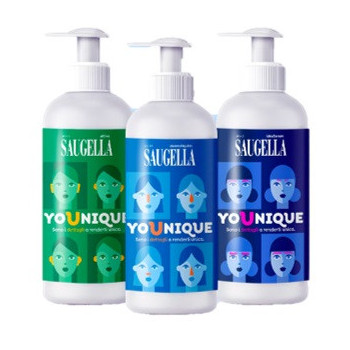 SAUGELLA YOUNIQUE BUNDLE 1 DERMOLIQUIDO 200 ML + 1 ATTIVA 200 ML + 1 IDRASERUM 200 ML
