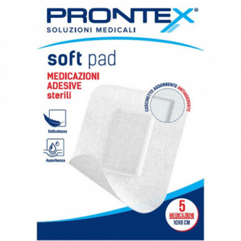 MEDICAZIONE ADESIVA STERILE PRONTEX SOFT PAD 10X6 CM 5 PEZZI