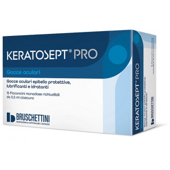 GOCCE OCULARI KERATOSEPT PRO 15 FLACONCINI MONODOSE RICHIUDIBILI DA 0,5 ML