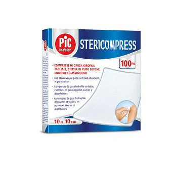 GARZA STERICOMPRESS 20X20 24 BUSTE DA 25 PEZZI