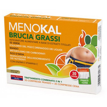 MENOKAL BRUCIAGRASSI 30 COMPRESSE PRANZO + 30 COMPRESSE CENA