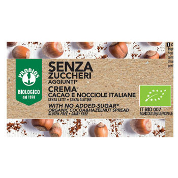 CREMA SPALMABILE CACAO/NOCCIOLE SENZA ZUCCHERI AGGIUNTI 200 G
