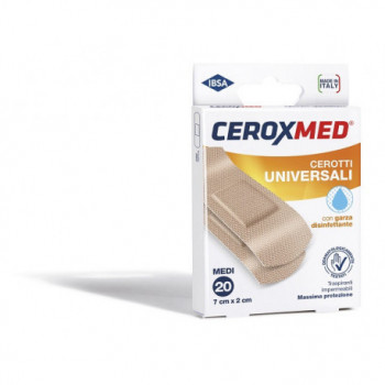 CEROTTI UNIVERSALI CEROXMED CON GARZA DISINFETTANTE MEDI 7X2CM 20 PEZZI