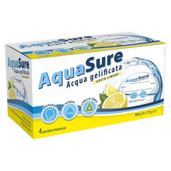 AQUASURE ACQUA GELIFICATA LIMONE EDULCORATA MULTIPACK 4 PEZZI DA 125 G