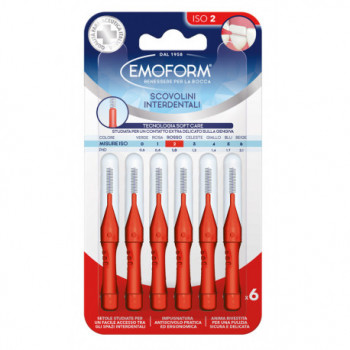 EMOFORM SCOVOLINO ISO 2 ROSSO 6 PEZZI