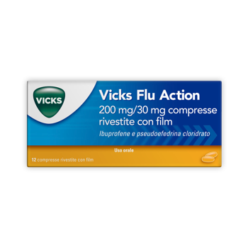 VICKS FLU ACTION 200 MG/30 MG COMPRESSE RIVESTITE CON FILM