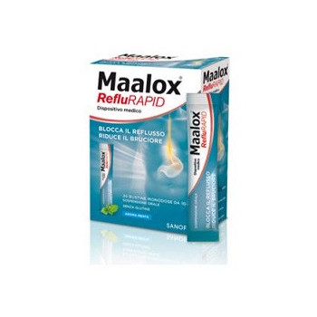 SOSPENSIONE ORALE MAALOX REFLURAPID 20 BUSTINE MONODOSE DA 10 ML