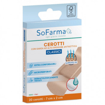 CEROTTO CLASSICO 7X2 CM 20 PEZZI SOFARMAPIU'