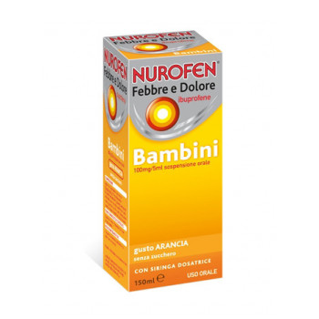 NUROFEN FEBBRE E DOLORE BAMBINI 100MG/5ML SOSPENSIONE ORALE SENZA ZUCCHERO