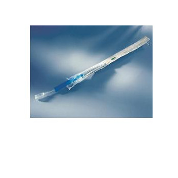CATETERE AUTOLUBRIFICANTE PER DONNA IN PVC LIQUICK BASE A 1 VIA 2 FORI SMUSSATI DIAMETRO CH8 LUNGHEZZA 20 CM PUNTA ERGOTHAN 60 P